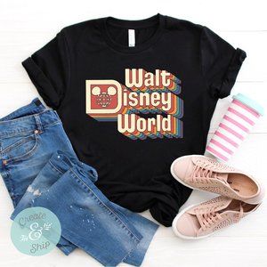 Epcot Walt Disney World Mickey Head In The D Black Unisex T Shirt
